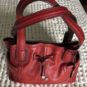 AuthenticTignanello,brick red shoulder bag. Large. Leather. Roomy inside. EUC